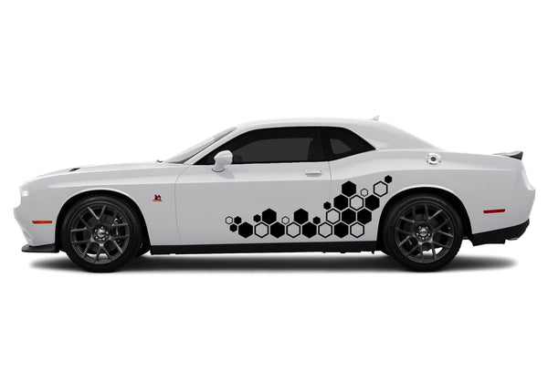 Dodge Challenger Modern Honeycomb Side Graphics – ztr graphicz