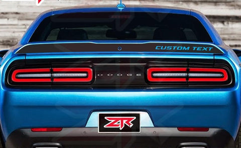 2015-2023 Dodge Challenger Custom Text  Spoiler Blackout Decal