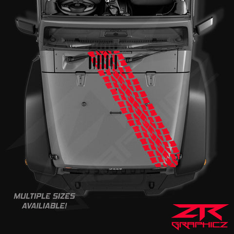 Jeep Tire Tread Hood Decal - ztr graphicz
