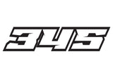 Dodge Challenger 345 Outlined Number Decals
