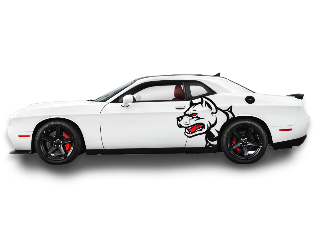 Dodge Challenger Angry Dog Body Decals
