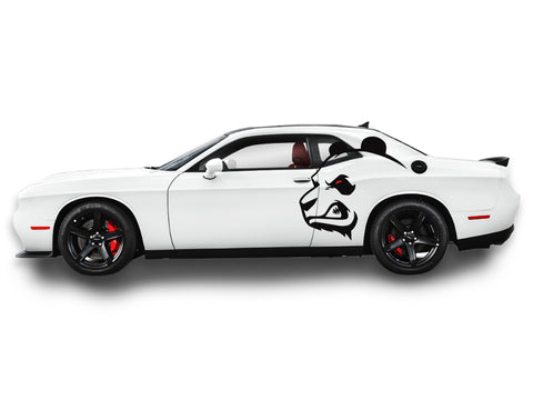 Dodge Challenger Extra Large Angry Panda Body Decals