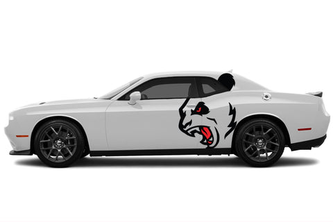 Dodge Challenger Extra Large Angry Panda Body Decals