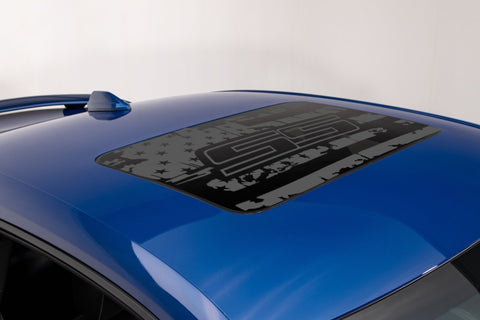 Camaro SS Super Sport USA Distressed Flag Sunroof Decal