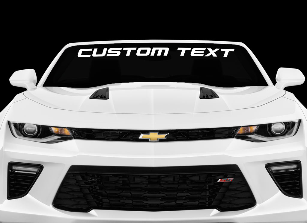 Camaro Custom Text Windshield Vinyl Decal