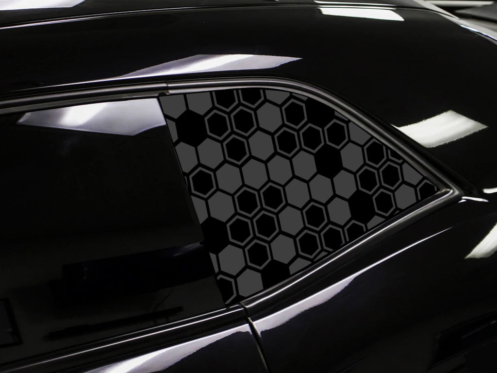 Dodge Challenger Hexagon Honeycomb Third Window Decals