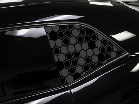 Dodge Challenger Hexagon Honeycomb Third Window Decals