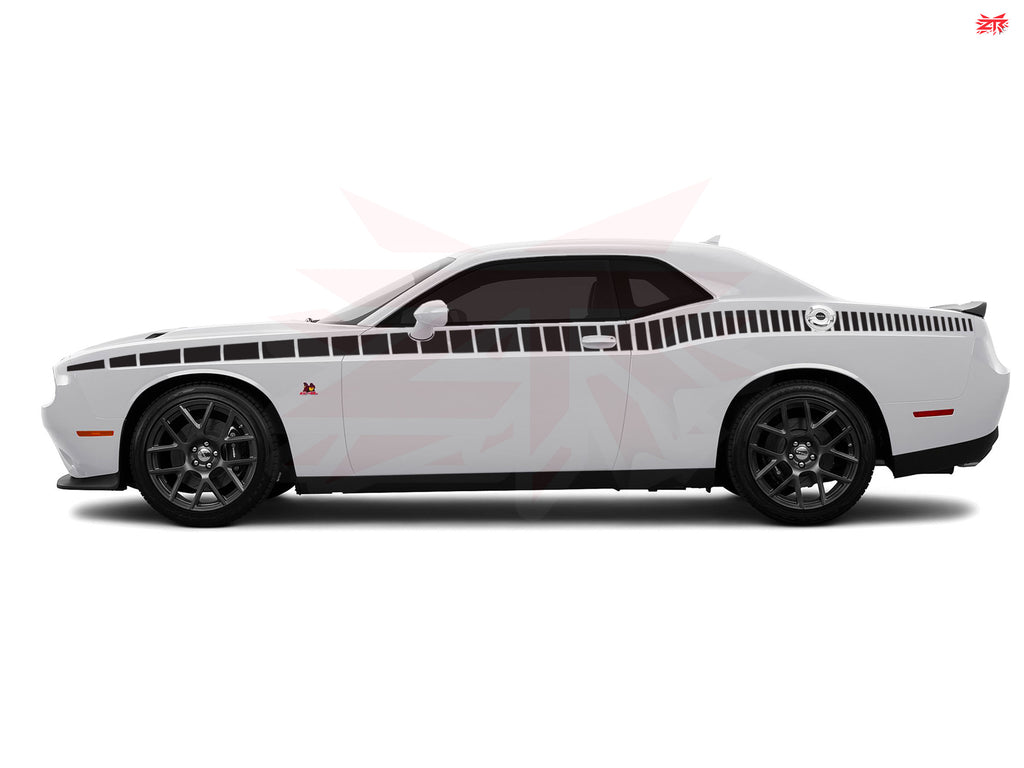 Dodge Challenger Gradient Side Body Vinyl Stripes