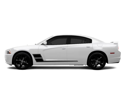 2011-2014 Dodge Charger Hockey Side Stripes Vinyl Graphics Kit