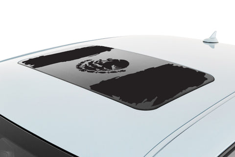 Dodge Challenger and Charger Mexico Distressed Flag Sunroof Decal
