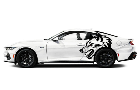 Ford Mustang Extra Large Angry Coyote Head Side Vinyl Decal Graphics