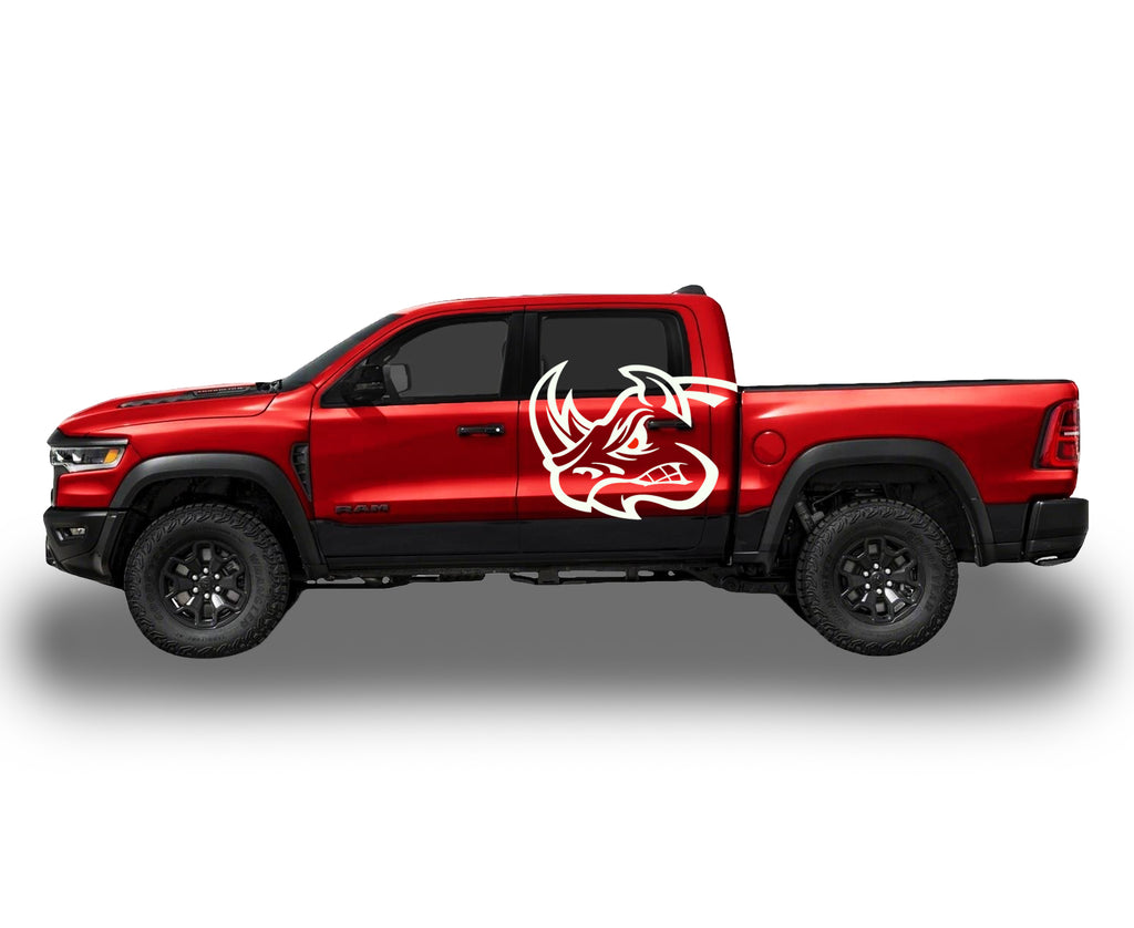 Extra Large Rhino Body Decals Fit Dodge Ram RHO
