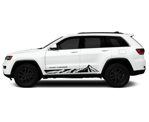 Jeep Grand Cherokee Ripped Mountain Vinyl Decals Graphics