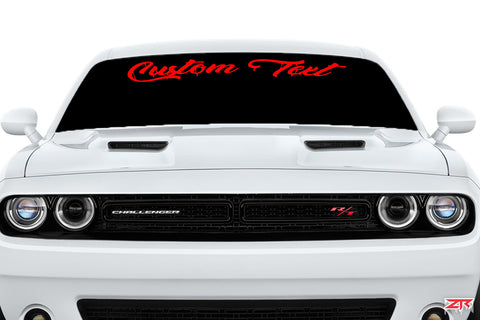 Dodge Challenger Custom Dripping Script Text Windshield Vinyl Decal