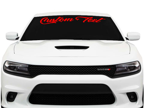Dodge Charger Custom Dripping Script Text Windshield Vinyl Decal