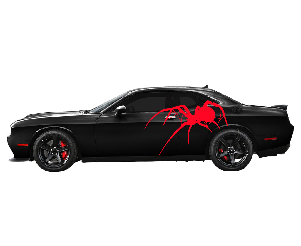 Dodge Challenger Extra Large Black Widow Spider Body Decals