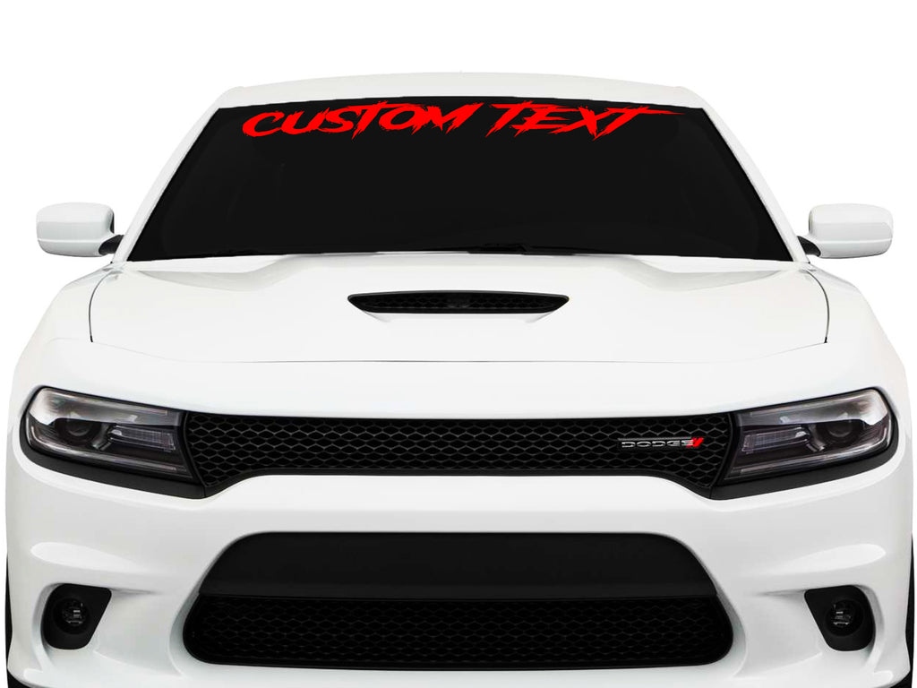 Dodge Charger Custom Toxic Text Windshield Vinyl Decal