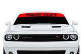 Dodge Challenger Banner with Custom Text Windshield Vinyl Decal