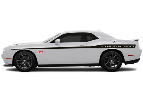 2015-2023 Dodge Challenger Custom Text Beltline Stripes Decals