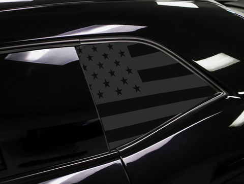 Dodge Challenger  American Flag Window Decals