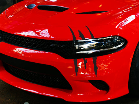 2015-2023 Dodge Charger Custom Text Modern Spikes Racetrack Taillight Vinyl Decal