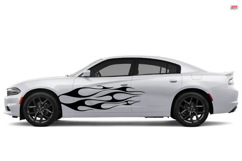 2015-2023 Dodge Charger Side Body Flames Decals