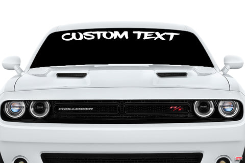 Dodge Challenger Graffiti Custom Text Windshield Vinyl Decal