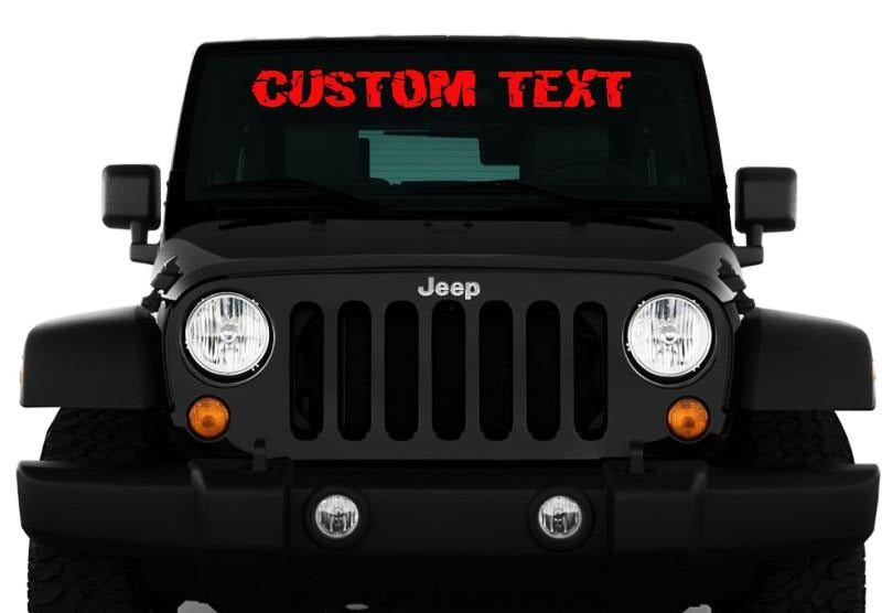 Custom Jeep Windshield Decals