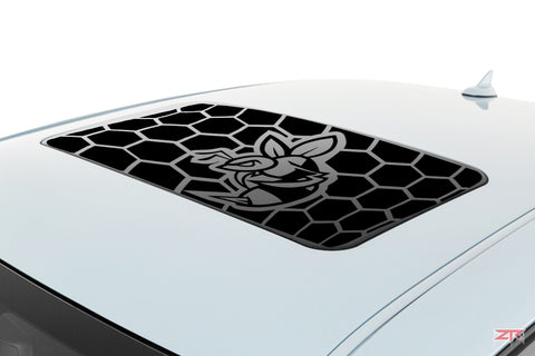 Dodge Challenger Angry Bee Honeycomb Sunroof Vinyl Decal