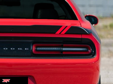 Dodge Challenger Dual Spoiler Stripes Decal