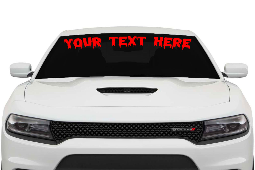Dodge Charger Spooky Custom Text Windshield Decal
