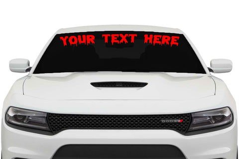 Dodge Charger Spooky Custom Text Windshield Decal