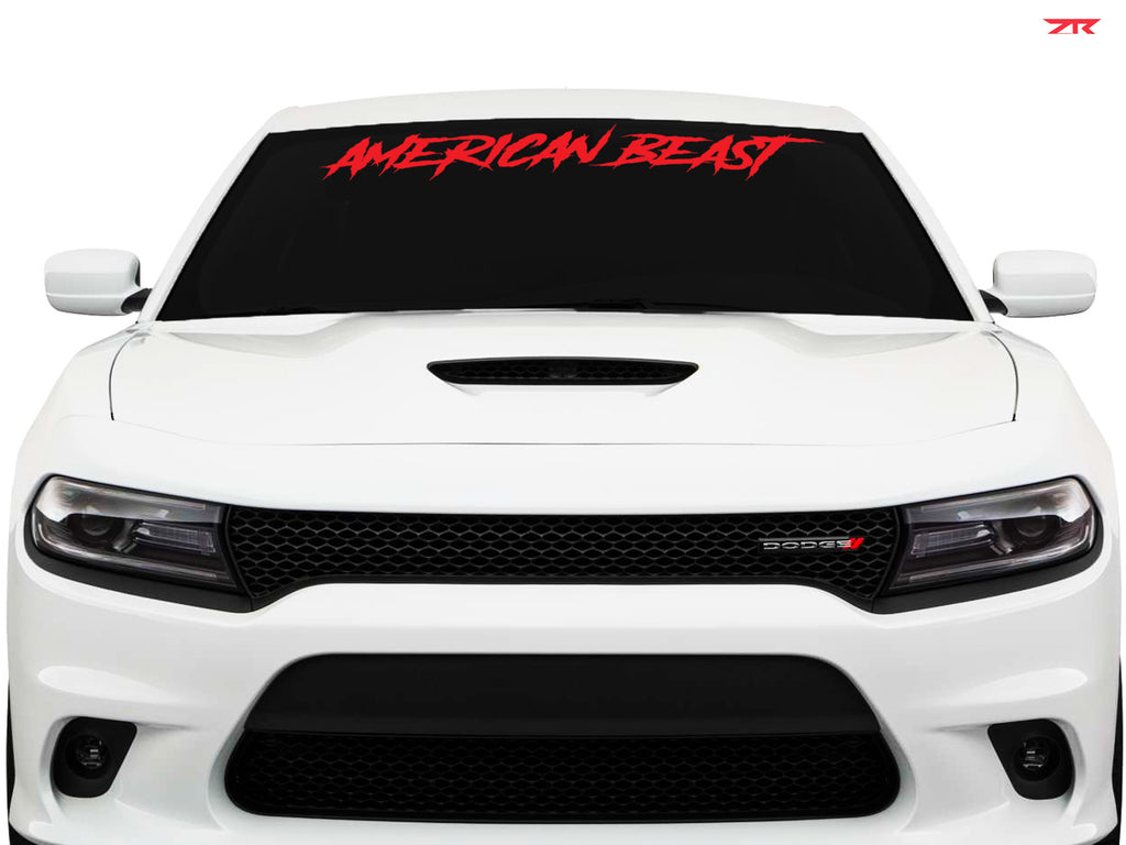 Dodge Charger American Beast Windshield Vinyl Decal