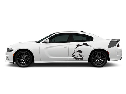 Dodge Charger Angry Panda Side Vinyl Decals
