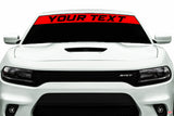 Dodge Charger Banner with Custom Text Windshield Vinyl Decal
