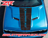 2015-2023 Dodge Challenger Custom Text Hood OEM Racing Stripe Decal