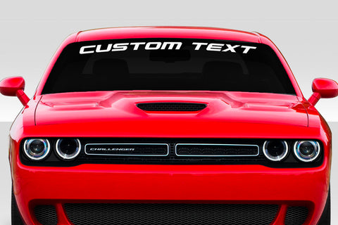 Dodge Challenger Custom Text Windshield Decal