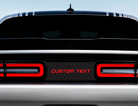 Dodge Challenger Honeycomb With Custom Text Taillight Divider Decal