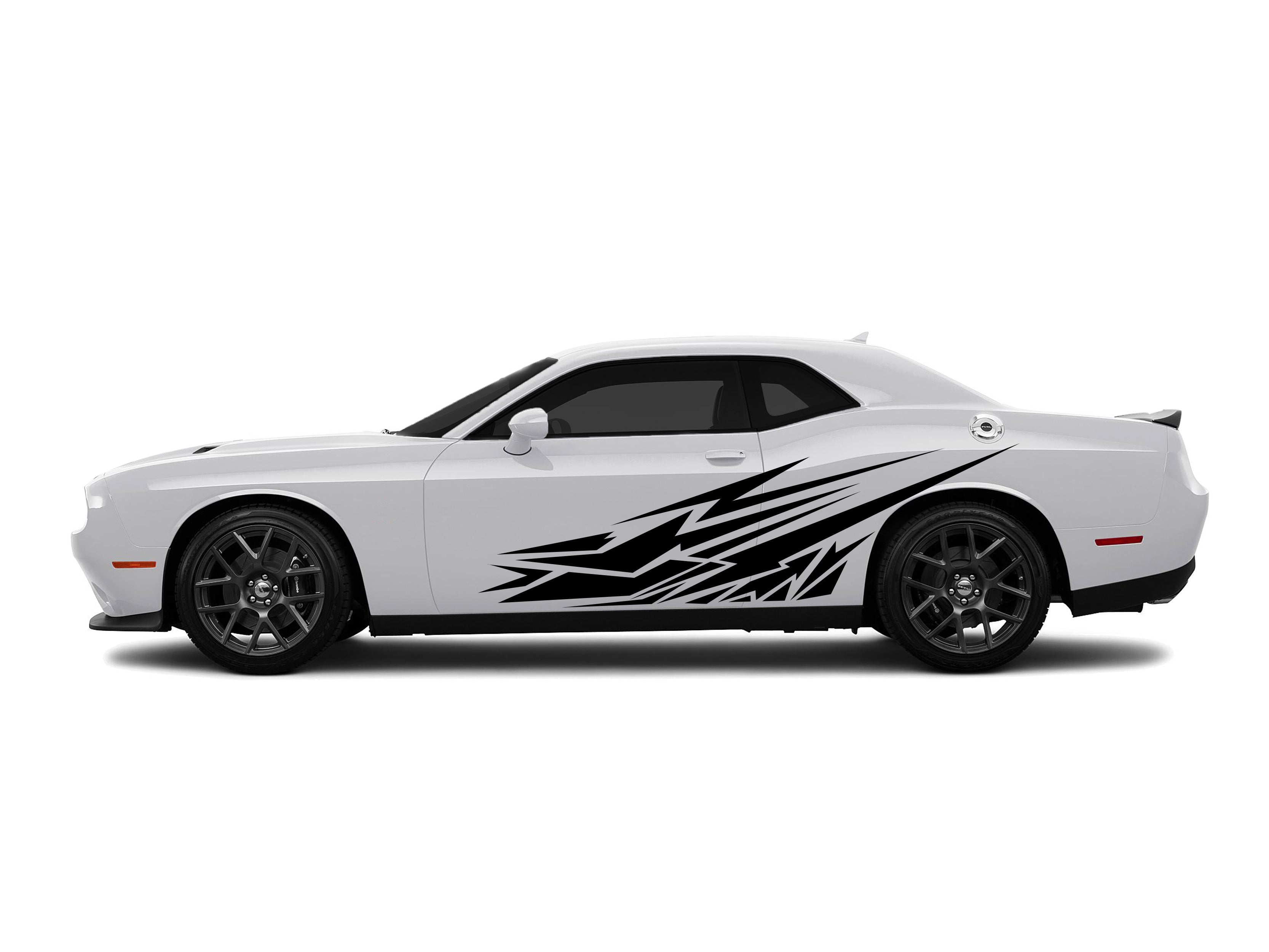 Dodge Challenger Modern Tribal Spikes Vinyl Decals Dodge Challenger Modern Tribal Spikes Vinyl Decals
