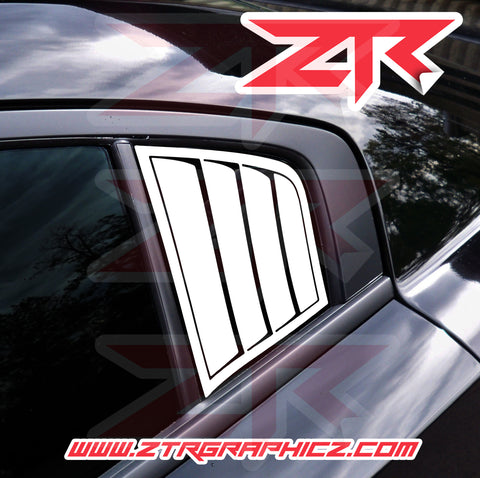 Dodge Charger 3rd Window Simulated Louvers Vinyl Decal Kit