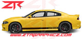 Dodge Charger Custom Text Rocker Panel Stripes Vinyl Graphics Kit