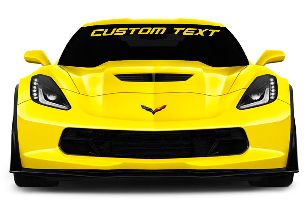 Chevy Corvette Custom Text Windshield Vinyl Decal