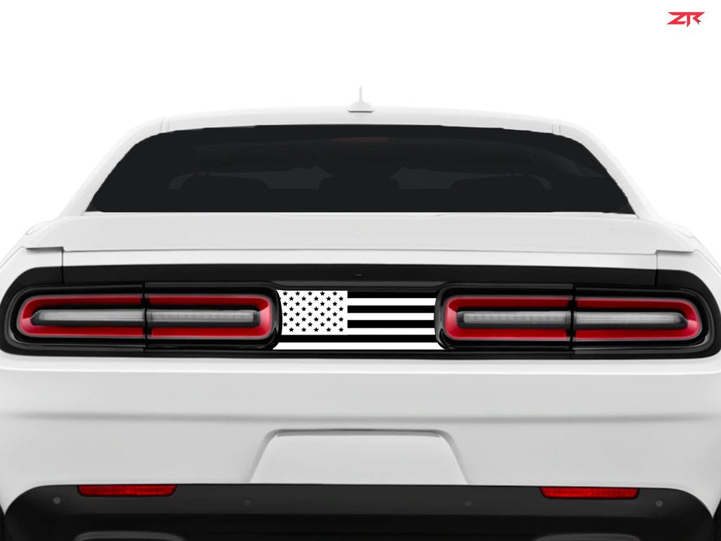 Dodge Challenger Solid USA Flag Taillight Divider Decal