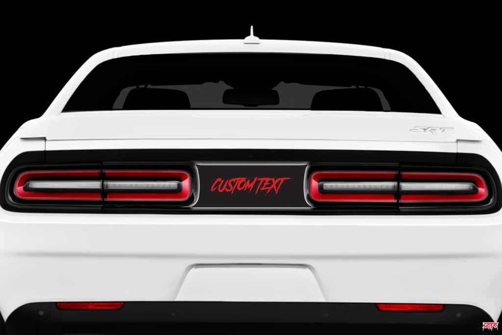 2015-2023 Dodge Challenger Toxic Style Custom Text Blackout Taillight Divider Decal