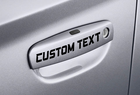 Dodge Challenger Custom Text  Door Handle Vinyl Decal Graphics Kit