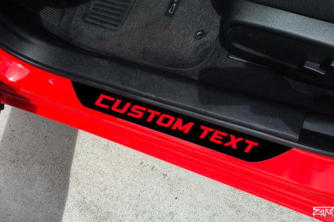 Dodge Challenger Custom Text Door Sill Decals