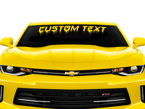 Camaro Custom Dripping Text Windshield Vinyl Decal