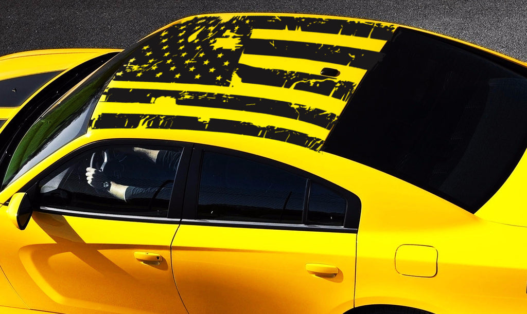 2006-2023 Dodge Charger American USA Flag Roof Decal