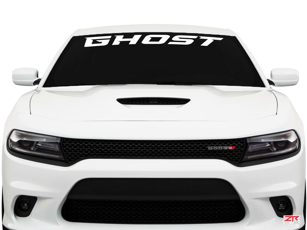 Custom Dodge Charger Ghost Text Windshield Vinyl Decal
