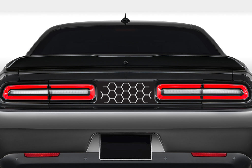 Dodge Challenger Large Outlined Honeycomb Blackout Taillight Divider Decal